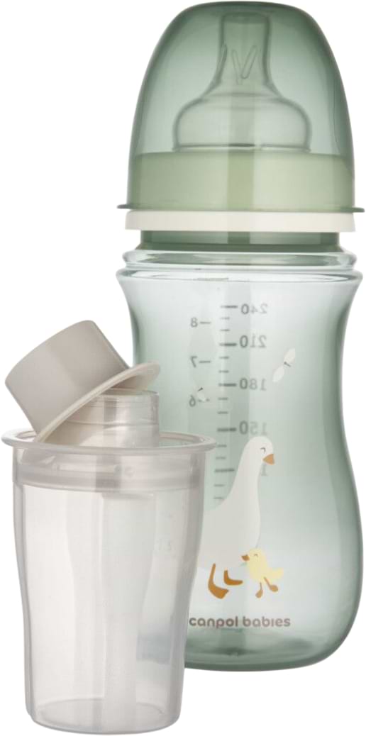 Пляшка для годування Canpol babies з контейнером для сухої молочної суміші (35/245_zestaw)