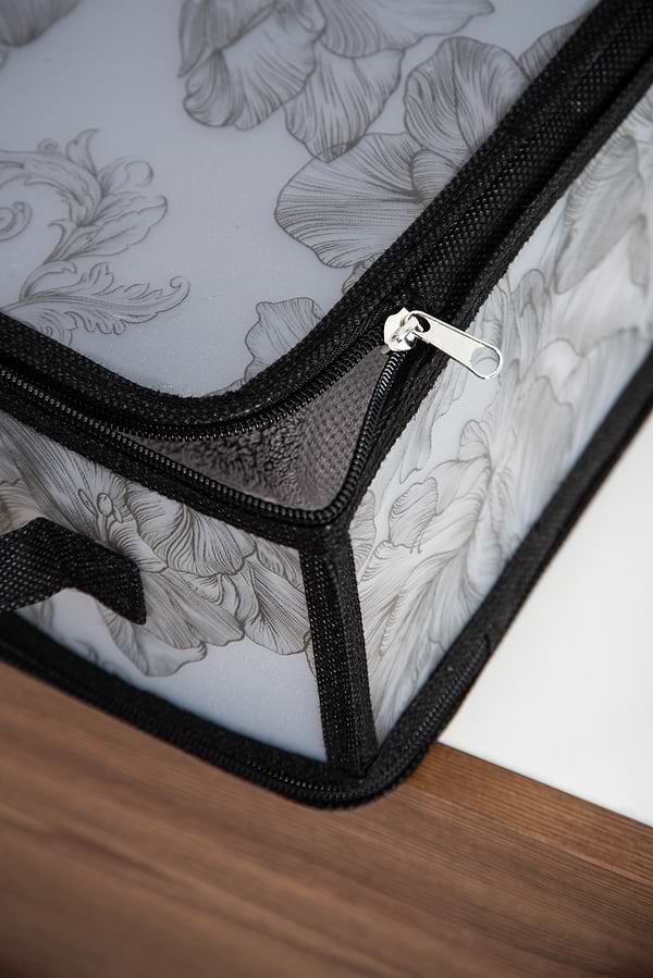 Фото - Короб для хранения Idea Home DB-24 прям. с/кр с/блеск Anthracite Flowers