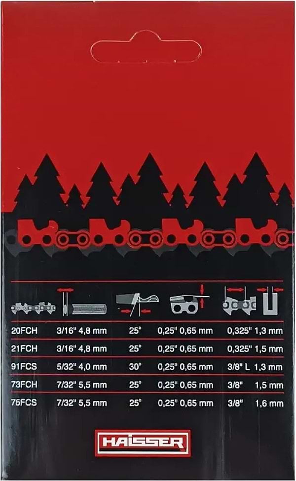 Фото - Цепь для пилы Haisser 91FCS56