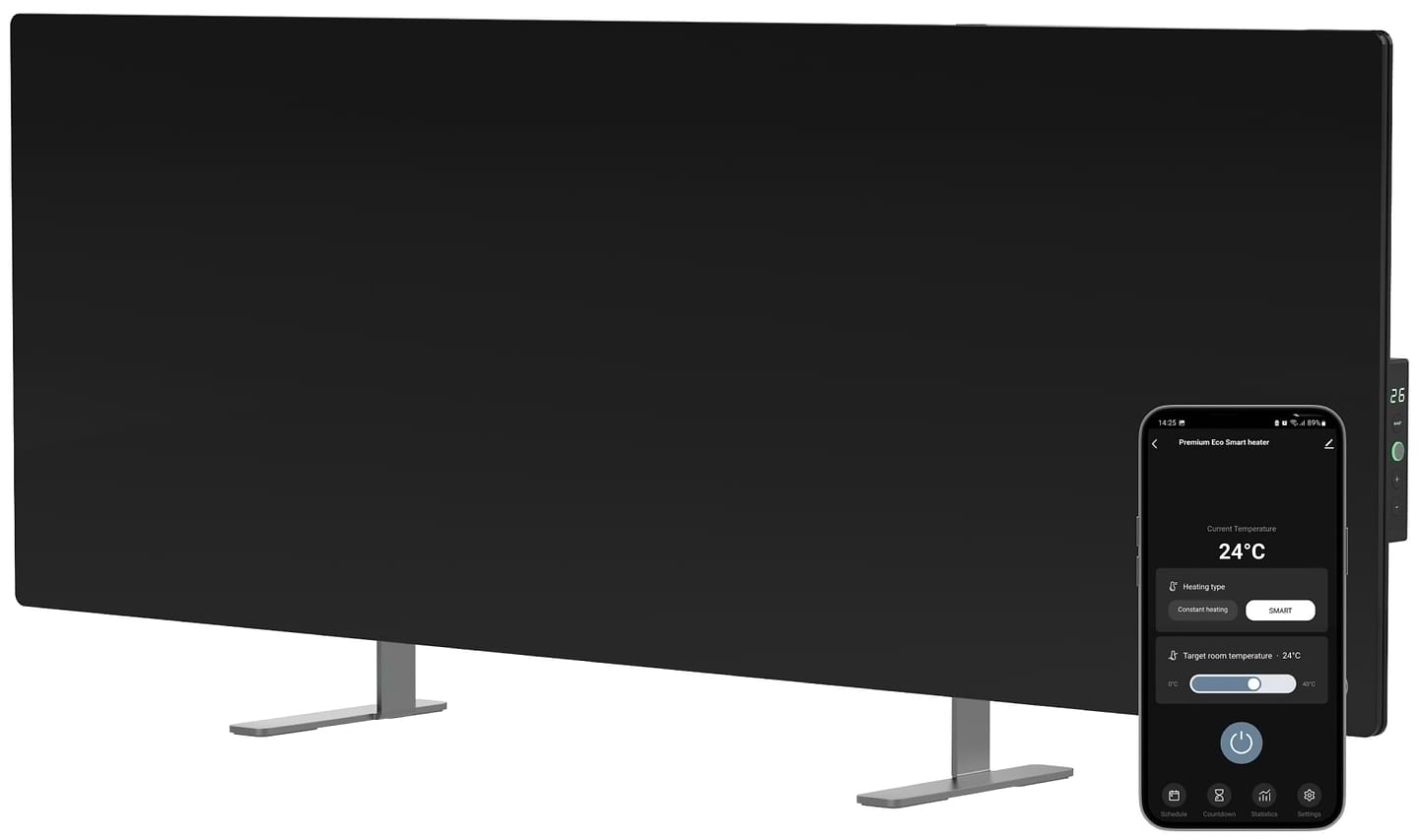 Конвектор AENO Premium Eco Smart GH4S LED Black (AGH0004S) - Фото 1