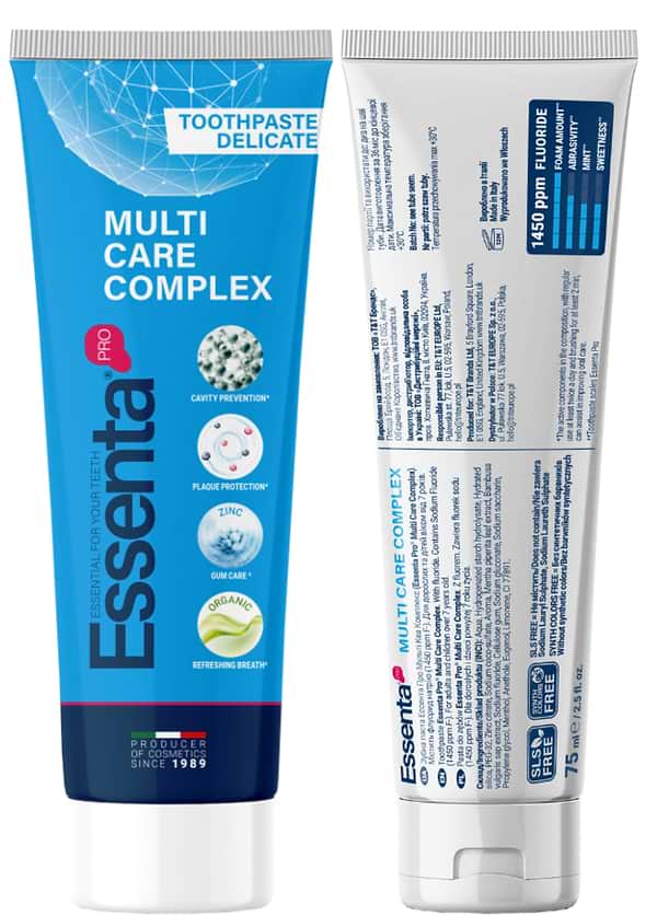 Фото - Зубна паста Essenta Pro Multi Care Complex 75 мл (8031447500077)