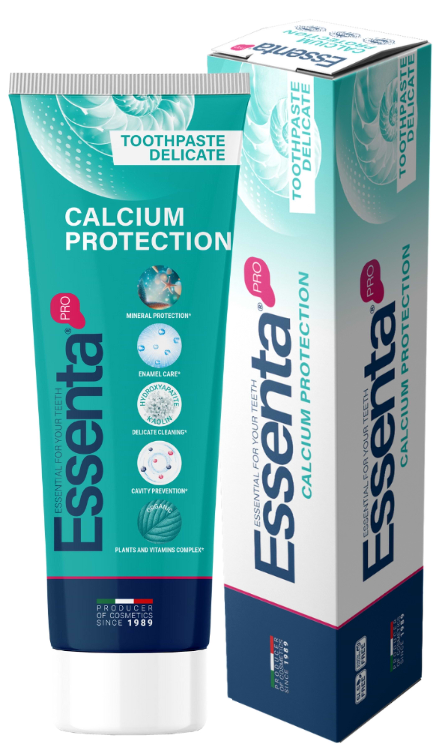 Зубна паста Essenta Pro Calcium protection 75 мл (8031447500053) - Фото 1