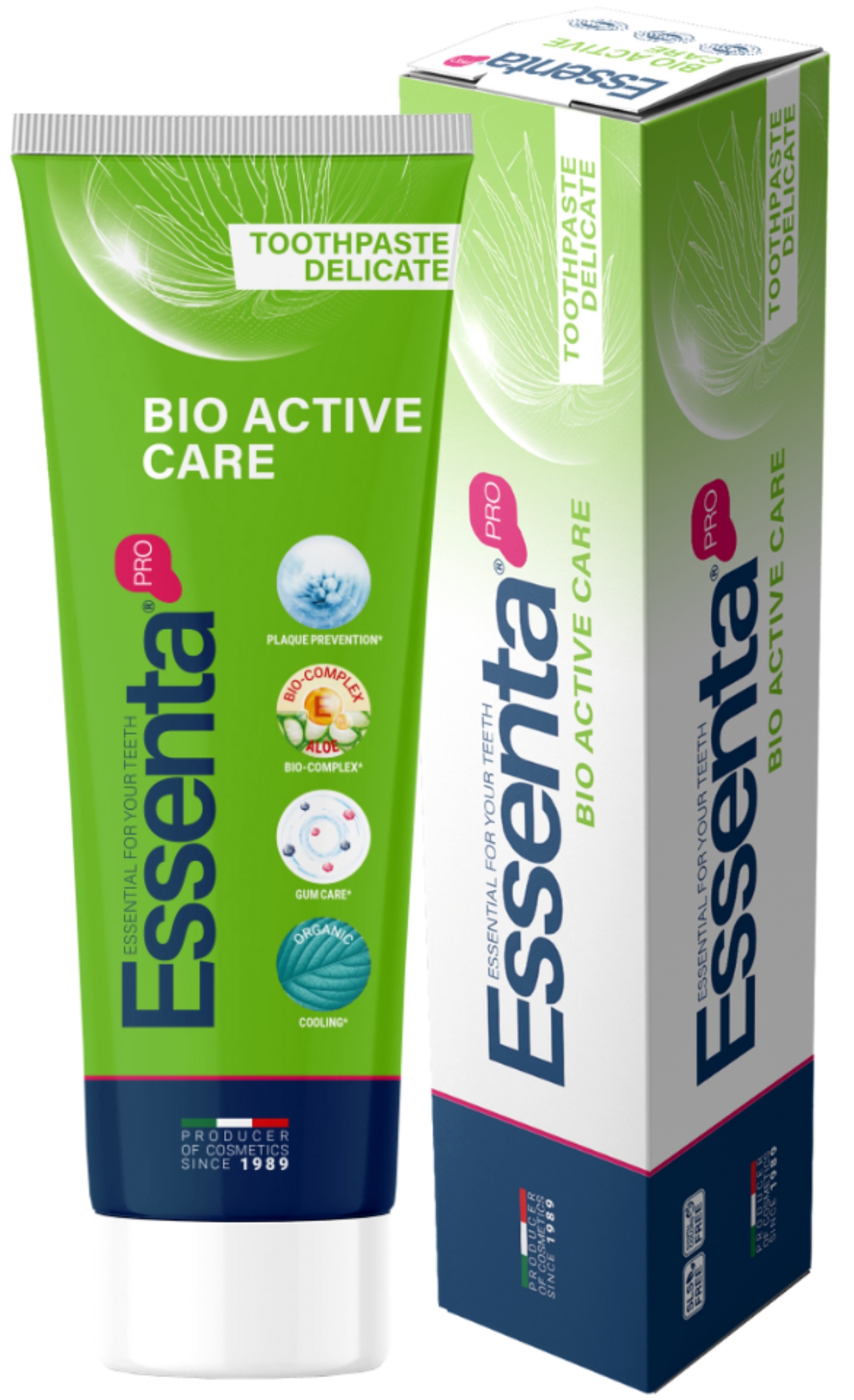 Зубна паста Essenta Pro Bio Active Care 75 мл (8031447500091) - Фото 1