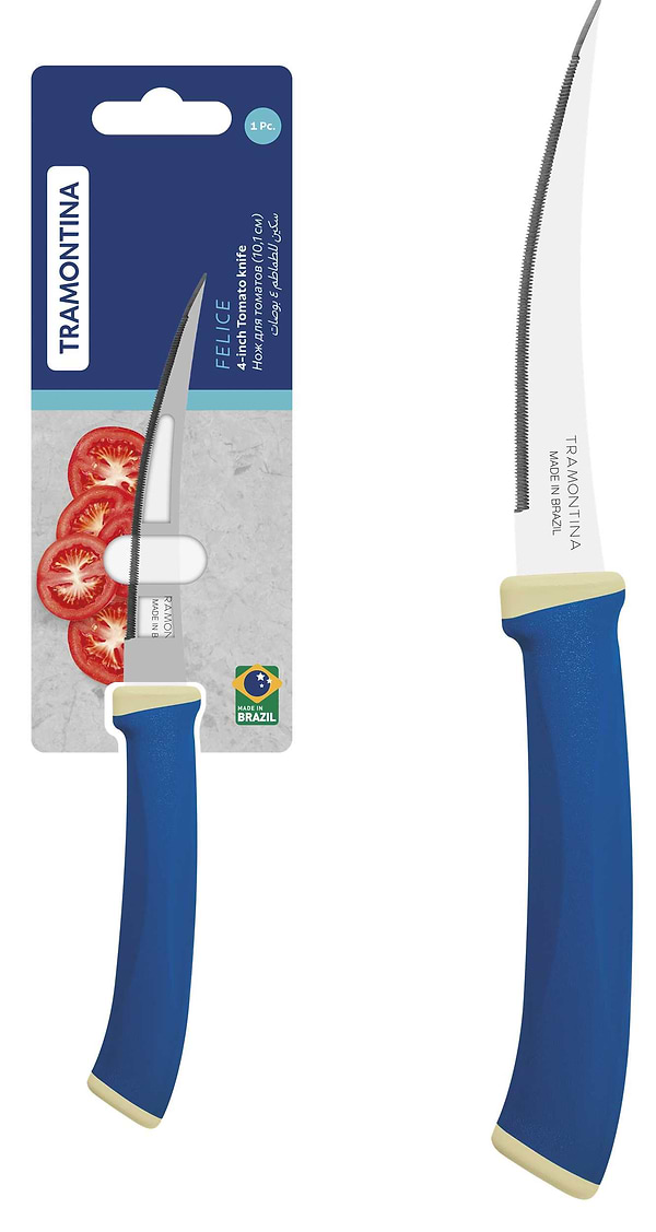 Фото - Нож для томатов Tramontina FELICE blue 10,1 см (23495/114)