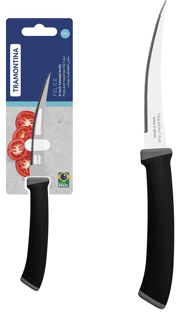 Фото - Нож для томатов Tramontina FELICE black 10,1 см (23495/104)