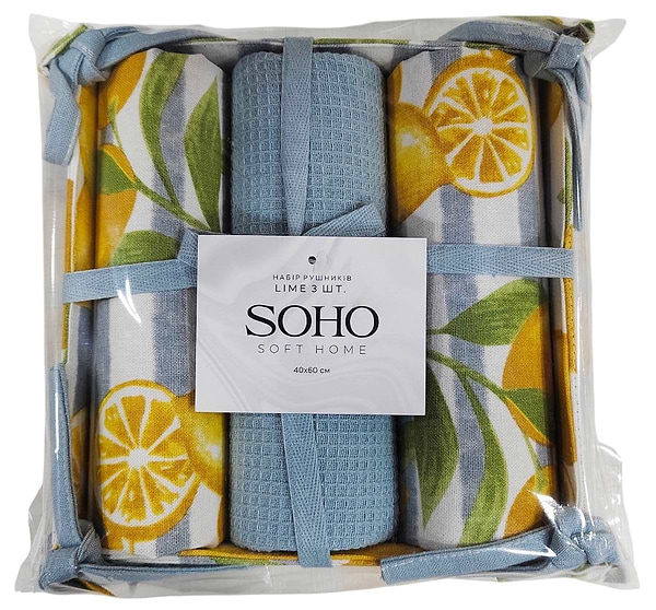 Фото - Набор полотенец SOHO 40х60 см Lime 3 шт. (BS 72054H)