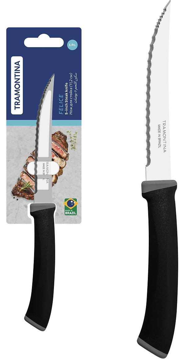 Фото - Ніж для м'яса Tramontina FELICE black 11,2 см (23494/105)