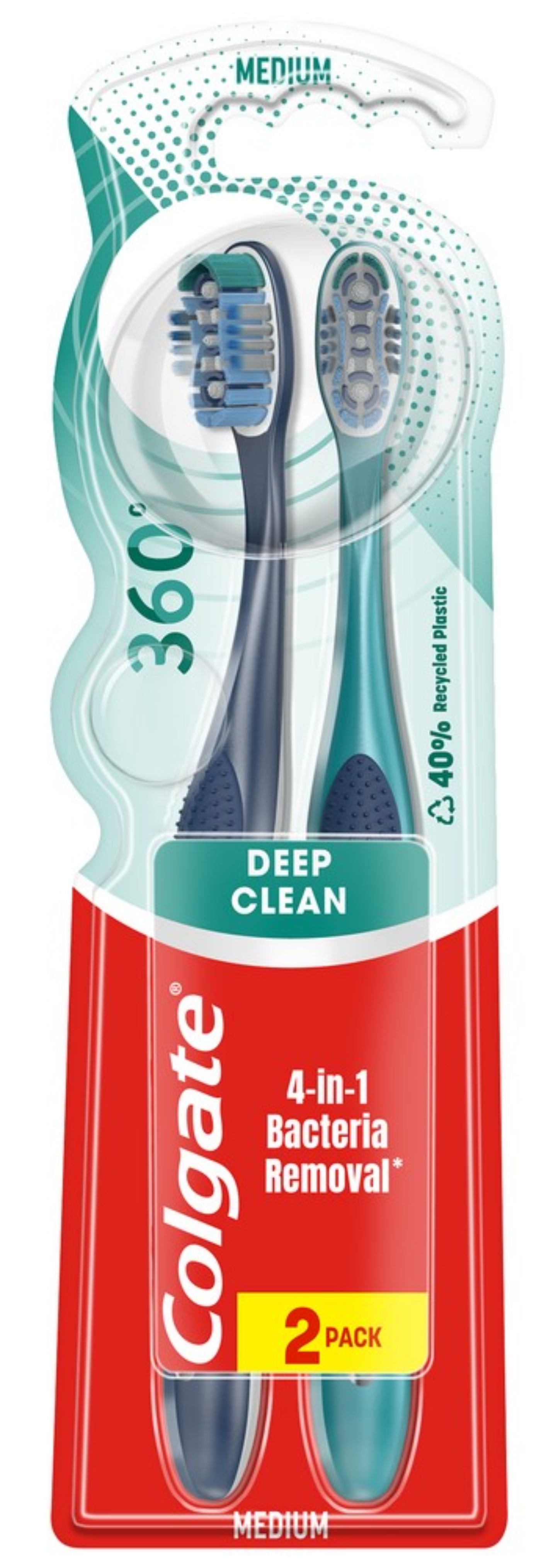 Зубна щітка Colgate  360 Суперчистота 2 шт. - Фото 1