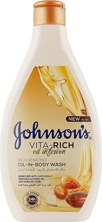 Гель для душа Johnson's Body Care Vita Rich Питательный с маслами Миндаля и Ши 400 мл (3574661543888)