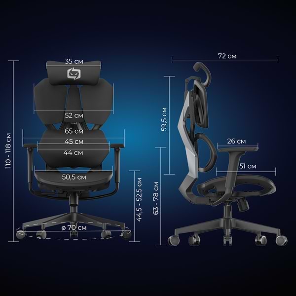 Фото - Крісло для геймерів Sihoo Xallking X5C Mesh Black (X5C-301)