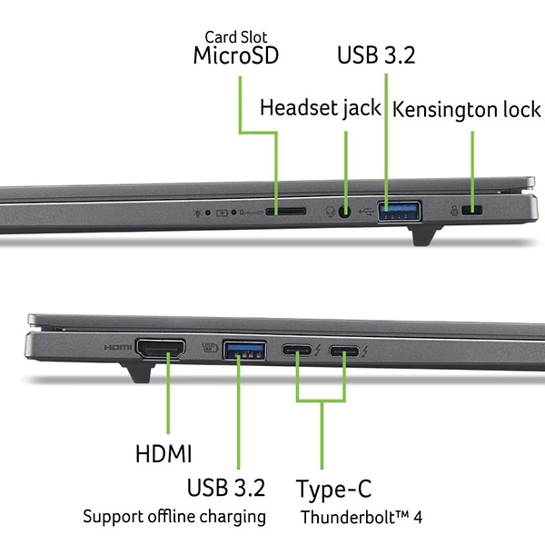 Фото - Ноутбук Acer Aspire 16 A16-52M (NX.JLSEU.002) Steel Gray