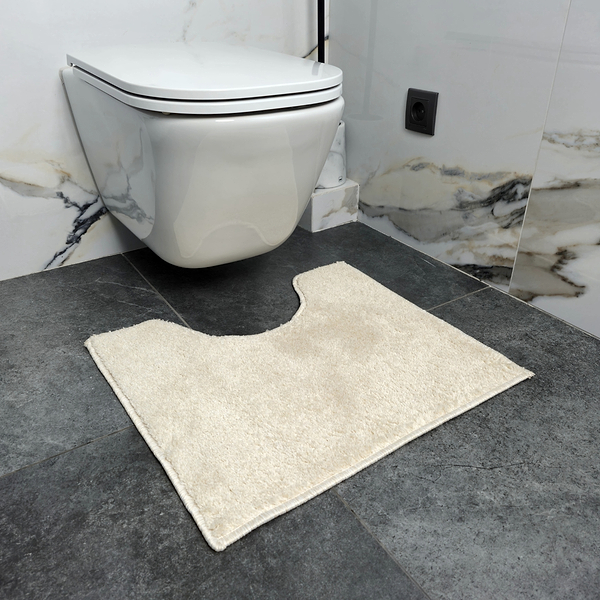 Фото - Коврик для ванной комнаты DarianA Joy 57x100+57x50 с вырезом молочный (1000010463)