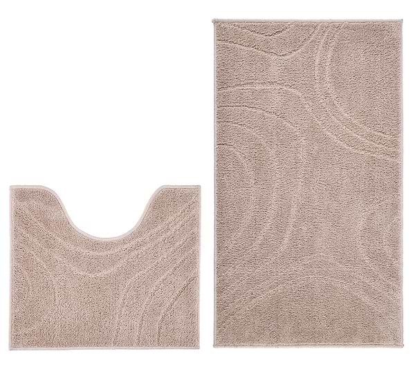 Фото - Коврик для ванной комнаты DarianA Joy 57x100+57x50 с вырезом бежевый (1000010464)