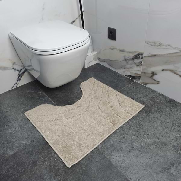 Фото - Коврик для ванной комнаты DarianA Joy 57x100+57x50 с вырезом бежевый (1000010464)