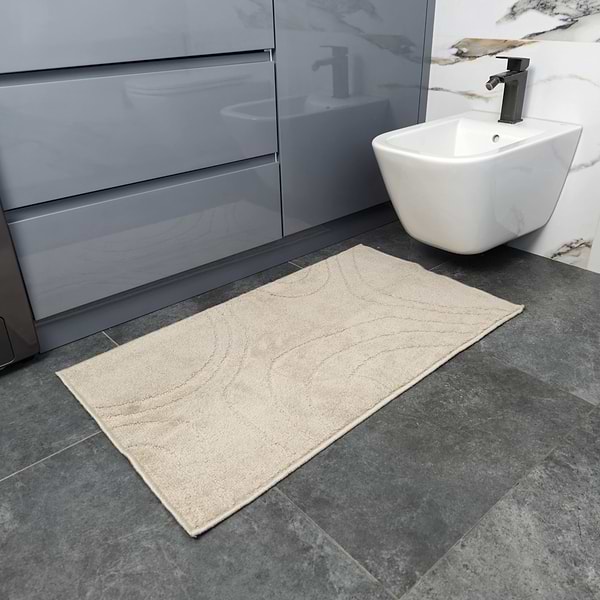 Фото - Коврик для ванной комнаты DarianA Joy 57x100+57x50 с вырезом бежевый (1000010464)