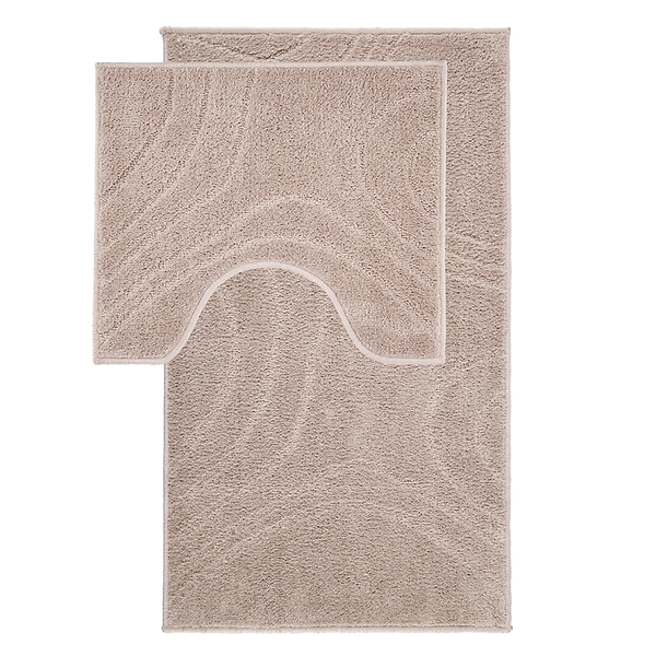 Фото - Коврик для ванной комнаты DarianA Joy 57x100+57x50 с вырезом бежевый (1000010464)
