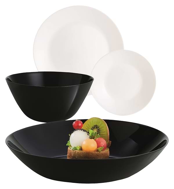 Фото - Столовий сервіз Luminarc LILLIE BLACK&WHITE 19 пр. (X1202)
