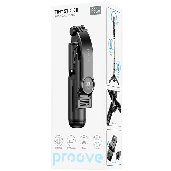Фото - Трипод для селфі Proove Tiny Stick II Selfie Stick Tripod (630 mm) Black (MPTS20010001)