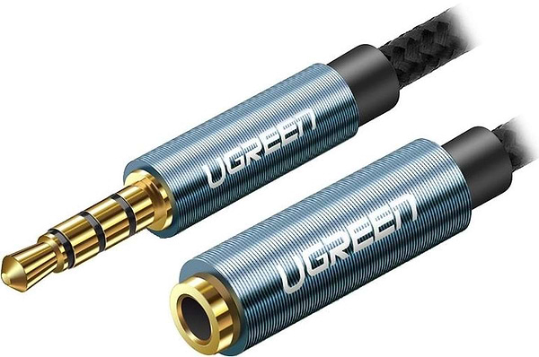 Фото - Кабель 3.5 мм -3.5 мм UGREEN AV118 3.5mm Male to 3.5mm Female Extensioin Cable 1m Blue (40673)