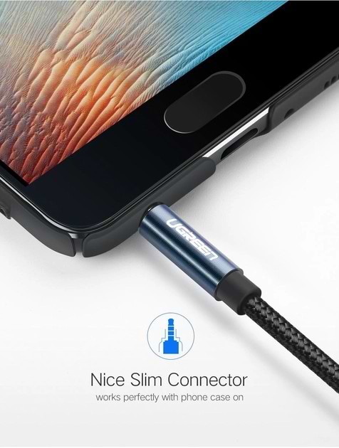 Фото - Кабель 3.5 мм -3.5 мм UGREEN AV118 3.5mm Male to 3.5mm Female Extensioin Cable 1m Blue (40673)