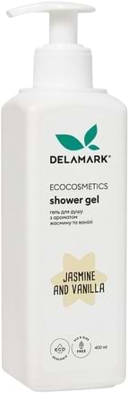 Фото - Гель для душа DeLaMark с ароматом цветов жасмина и нотками ванили. 0.4 л (4820152331465)