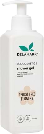 Гель для душу DeLaMark з ароматом квітів персикового дерева. 0.4 л (4820152331472) - Фото 1