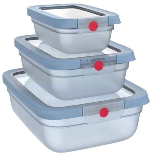 Фото - Набор емкостей для хранения Tefal N1230210 ONECLICK голубой 3 шт (0,5/1,2/2,3 л )