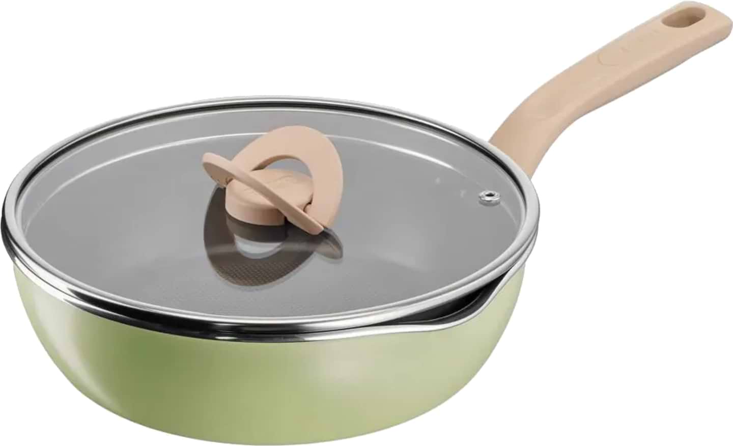 Сковорода универсальная Tefal G1748604 22 см (2,2 л), оливковая с кр - Фото 1