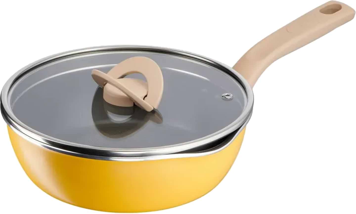 Сковорода универсальная Tefal G1808604 22 см (2,2 л), жёлтая с кр - Фото 1