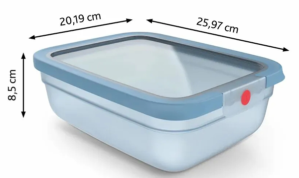Фото - Емкость для хранения Tefal N1211310 ONECLICK, 2,3 л голубой