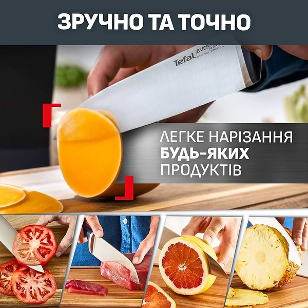 Фото - Набір ножів Tefal K297S744 EverSharp Pro 6 предметів + блок-точилка