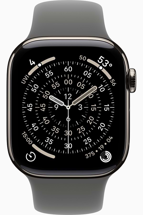 Фото - Смарт-часы Apple Watch Series 11 GPS + eSIM 42mm Natural Titanium Case with Stone Grey Sport Band - S/M