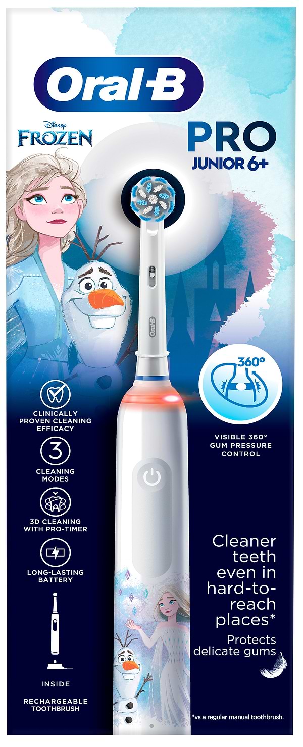 Фото - Зубна щітка електрична Oral-B Braun Pro Junior  D505.513.Z3K Frozen «Крижане серце»