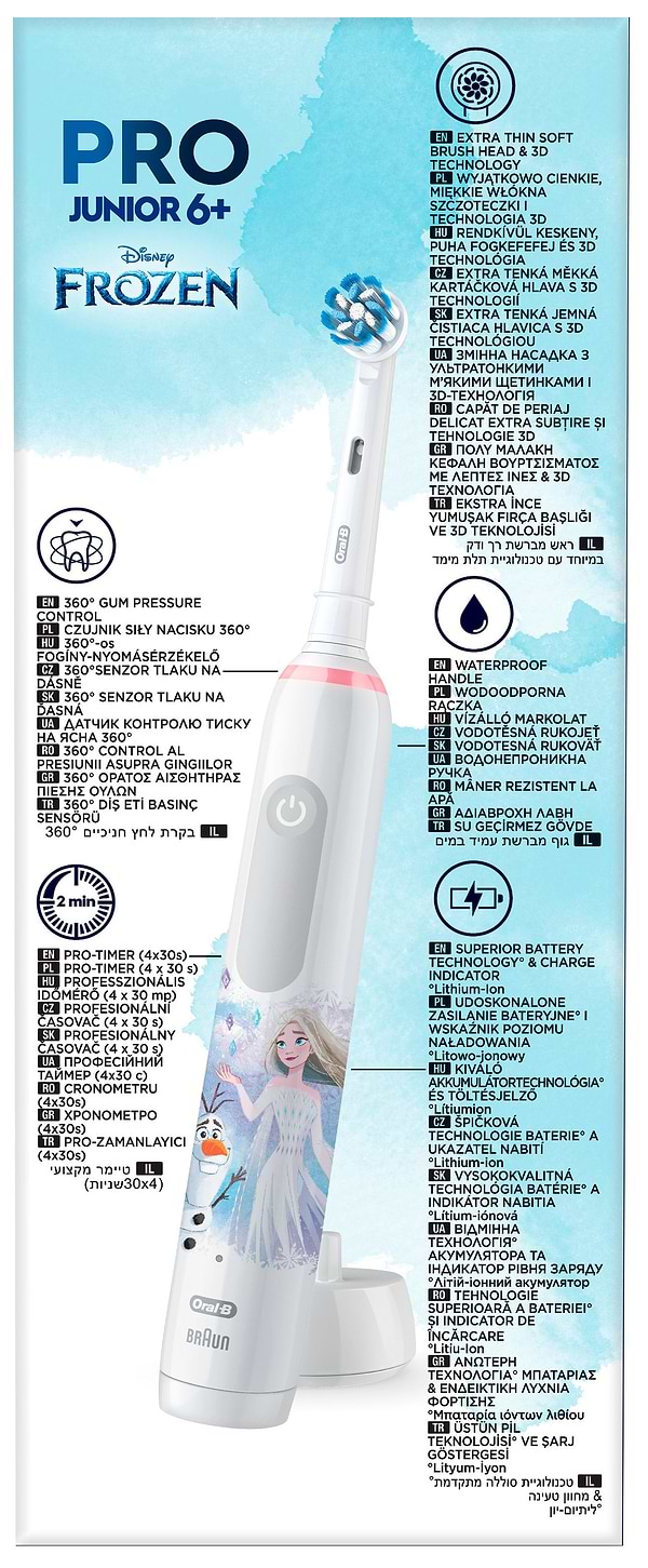 Фото - Зубна щітка електрична Oral-B Braun Pro Junior  D505.513.Z3K Frozen «Крижане серце»