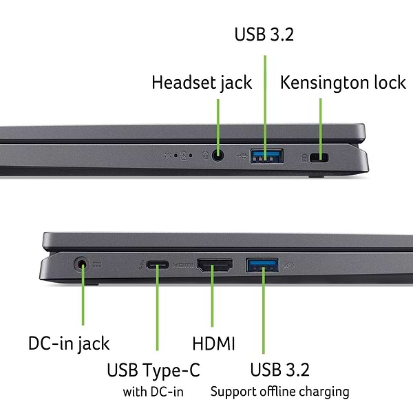 Фото - Ноутбук Acer Aspire 14 A14-51M-50AB (NX.KXHEU.002) Steel Gray