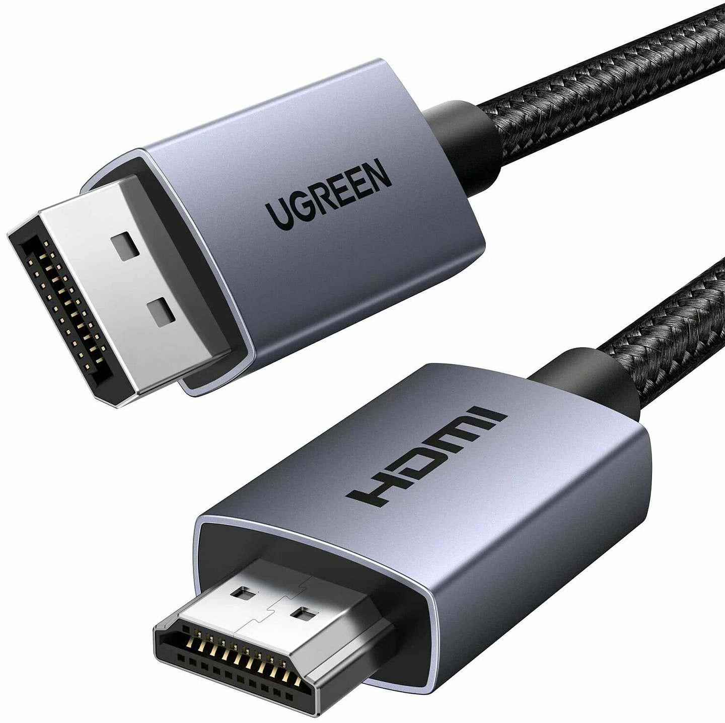 Кабель UGREEN DP125 DisplayPort to HDMI 2.0 1.5m Black (35841) - Фото 1