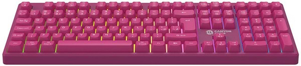 Фото - Клавиатура беспроводная игровая Canyon Fortnax GKW-2 RGB 2.4GHz+BT+USB Pink (CND-SKBW2)