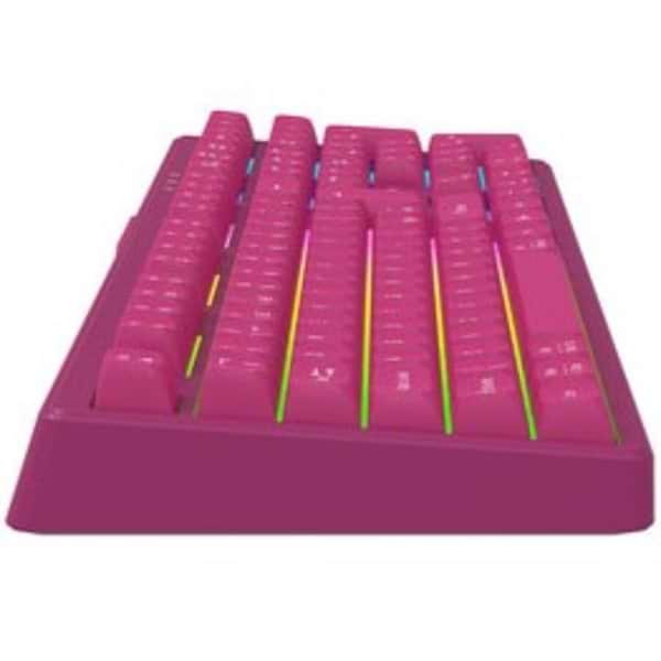 Фото - Клавиатура беспроводная игровая Canyon Fortnax GKW-2 RGB 2.4GHz+BT+USB Pink (CND-SKBW2)