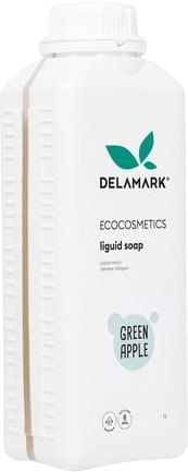 Купити Рідке мило для рук DeLaMark Зелене яблуко 1 л (4820152331946) - Фото 1 Рідке мило для рук DeLaMark Зелене яблуко 1 л (4820152331946) - Фото 1