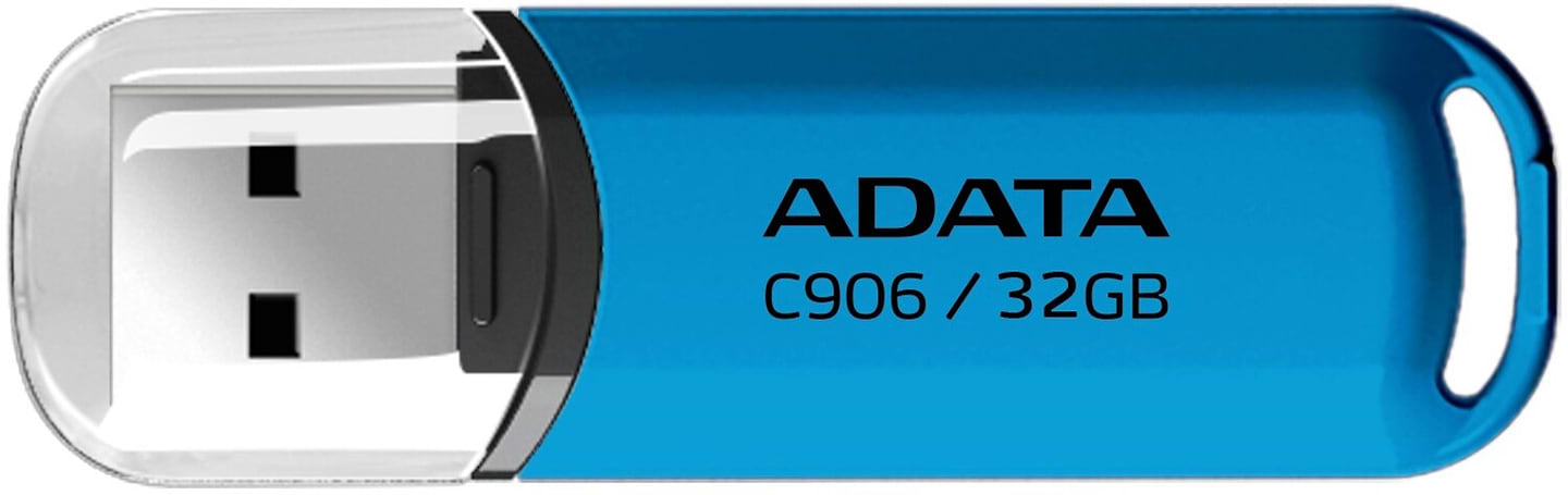 Флеш USB ADATA USB 2.0 C906 32Gb Water Blue (AC906-32G-RWB)