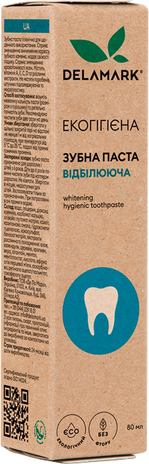 Фото - Зубная паста DeLaMark Отбеливающая 80 мл (4820152332158)