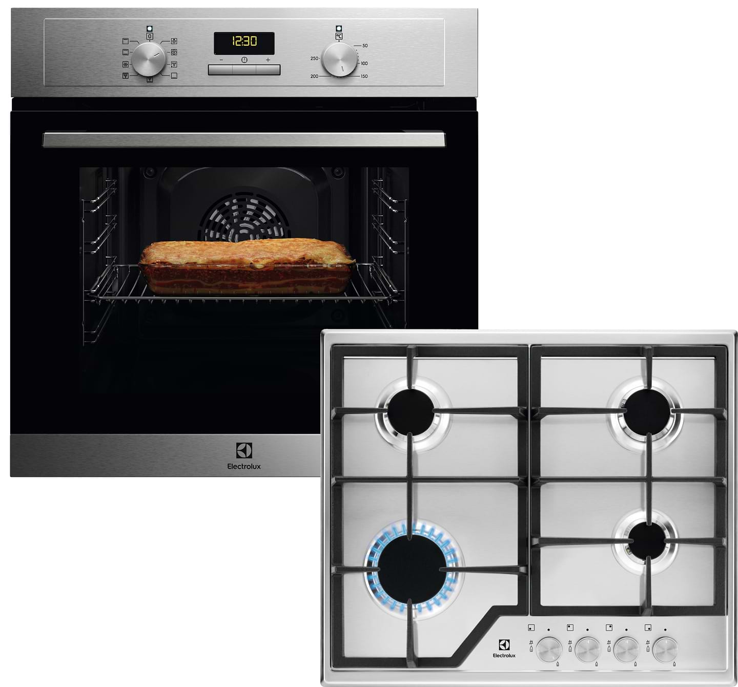 Комплект техники Electrolux Духовой шкаф + Варочная панель Electrolux EOF3H00BX + KGS6426SX - Фото 1