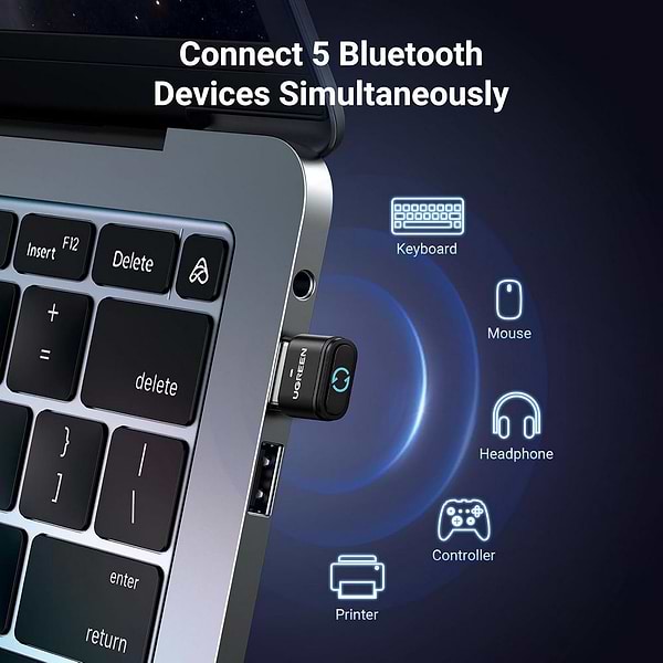 Фото - Адаптер сети Bluetooth USB UGREEN BT301 Bluetooth 5.3 Black (35994)