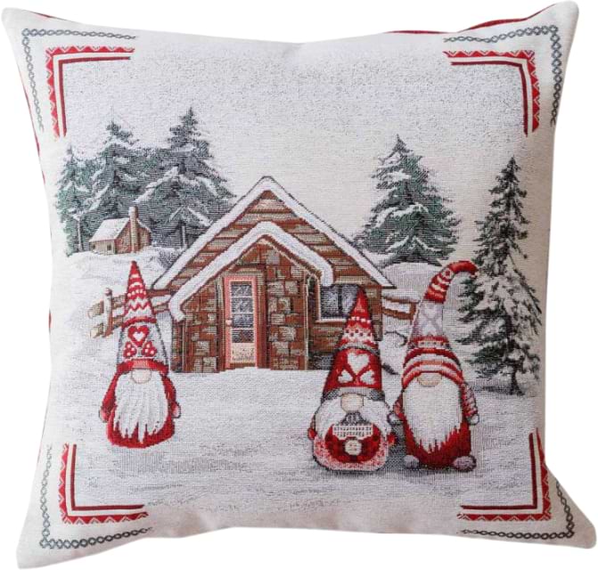 Подушка декоративна Прованс Snowfall Будиночок 45х45 см (023405)