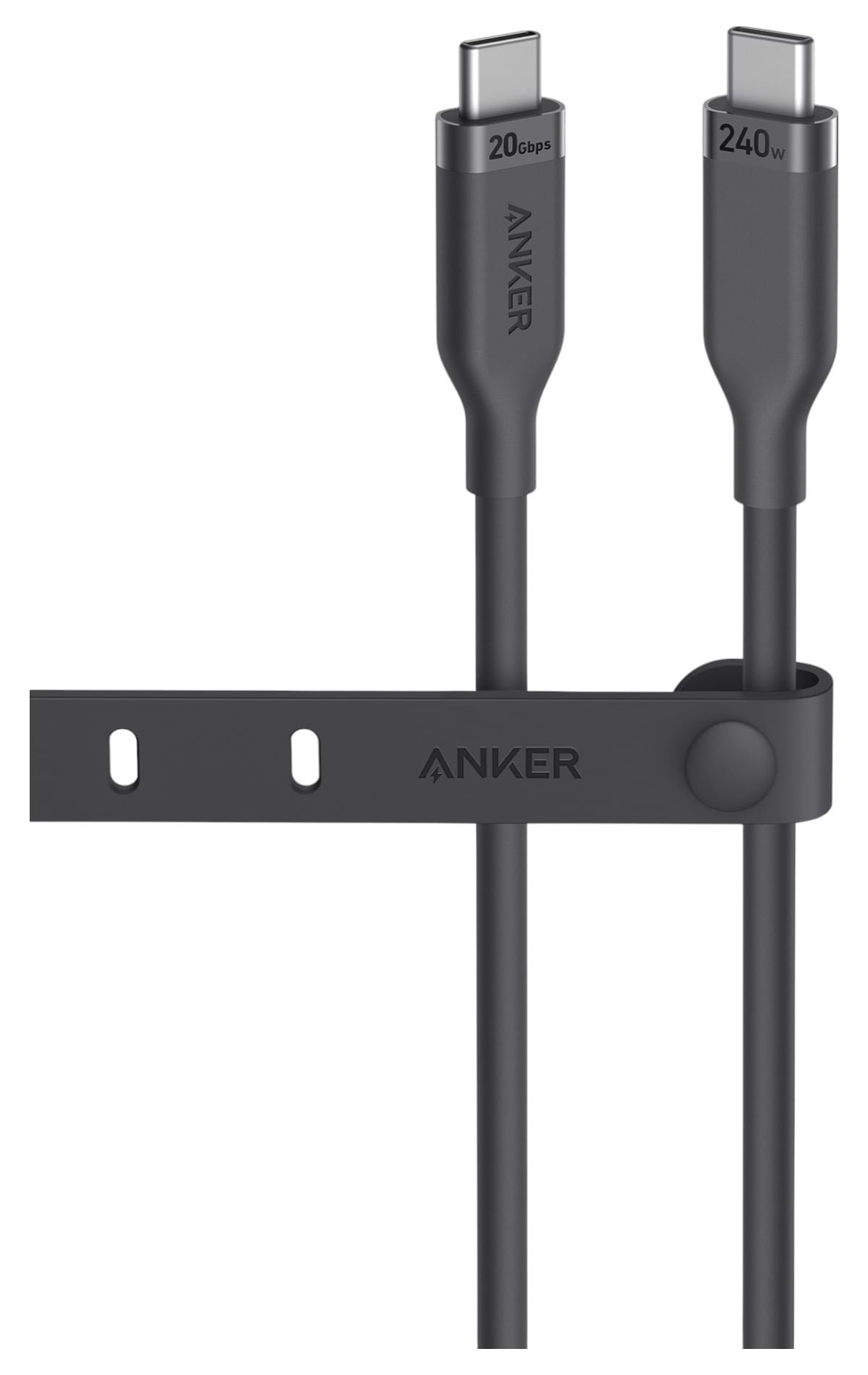 Кабель синхронізації даних Anker USB-C to USB-C - 0.9m 240W 20 Gbps 4K Video Tranfer Bio-Nylon Black (A80N1H11) - Фото 1