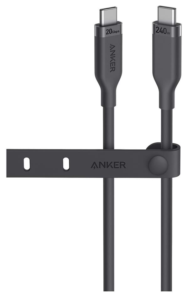 Фото - Кабель синхронізації даних Anker USB-C to USB-C - 0.9m 240W 20 Gbps 4K Video Tranfer Bio-Nylon Black (A80N1H11)