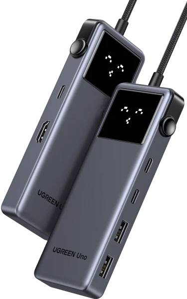 Хаб USB UGREEN CM888 USB-C to HDMI+2xUSB 3.2+2xUSB-C 3.2+PD Power Converter Gray (35998)