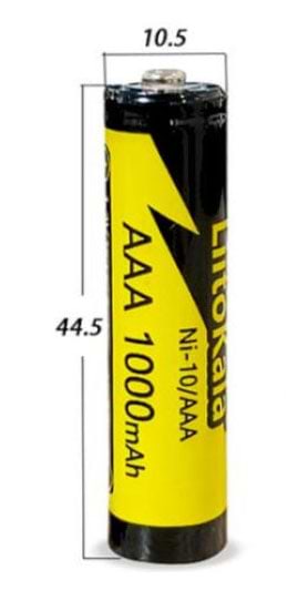 Фото - Аккумулятор тип AAA LiitoKala 1000mAh 1.2V NI-MH (Ni-10/AAA-5B)