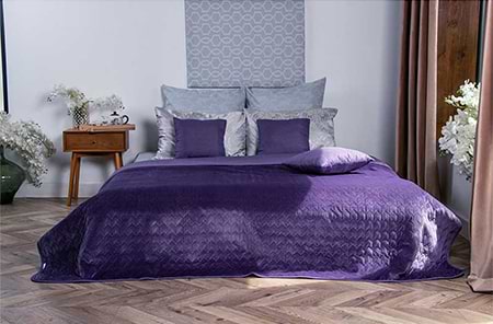Покривало полуторне Руно 150х220 велюр (360.55_Violet) - Фото 1