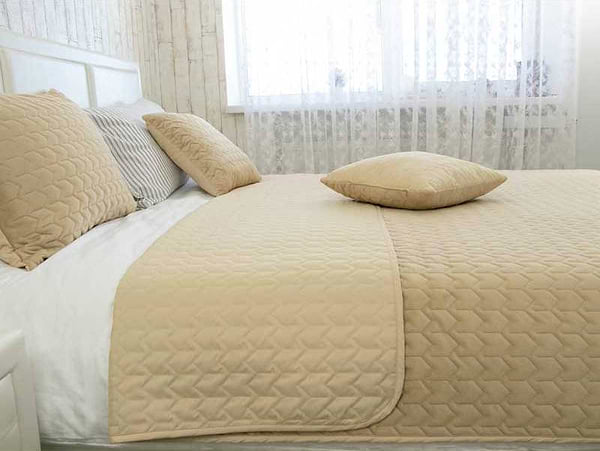 Фото - Покрывало полуторное Руно 150х220 велюр (360.55_Beige)